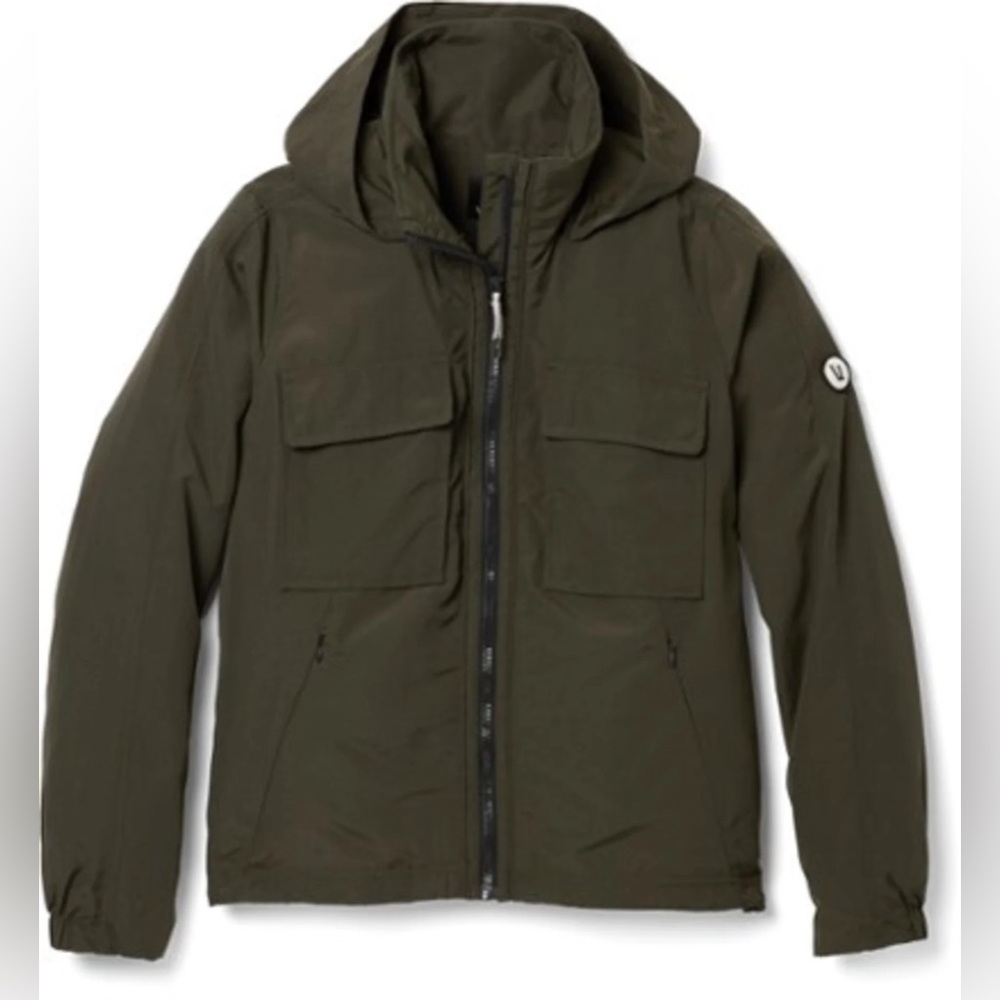 Vuori Women’s Military Jacket Dark Oregano Zip Up Hood Small